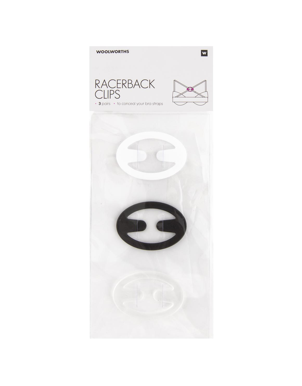 Racerback Bra Clips 3 Pack - Woolworths Mauritius Online